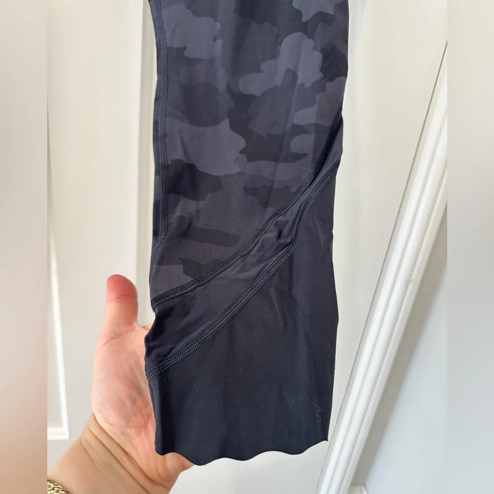 Lululemon Align invigorate high rise incognito camo cropped legging bottoms